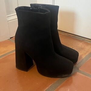 Black Ankle Platform Boots
